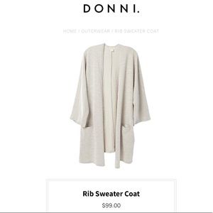 Donni Rib sweater coat